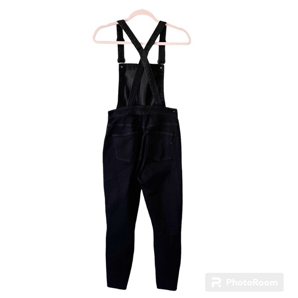 Madewell Black Skinny Overalls: Raw Hem Edition Size Small Style G8317 - Picture 7 of 14